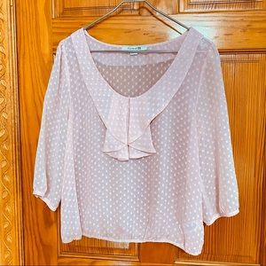 Forever 21 Sheer Pink Blouse